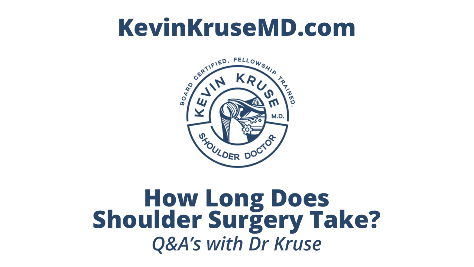 How long does shoulder surgery take